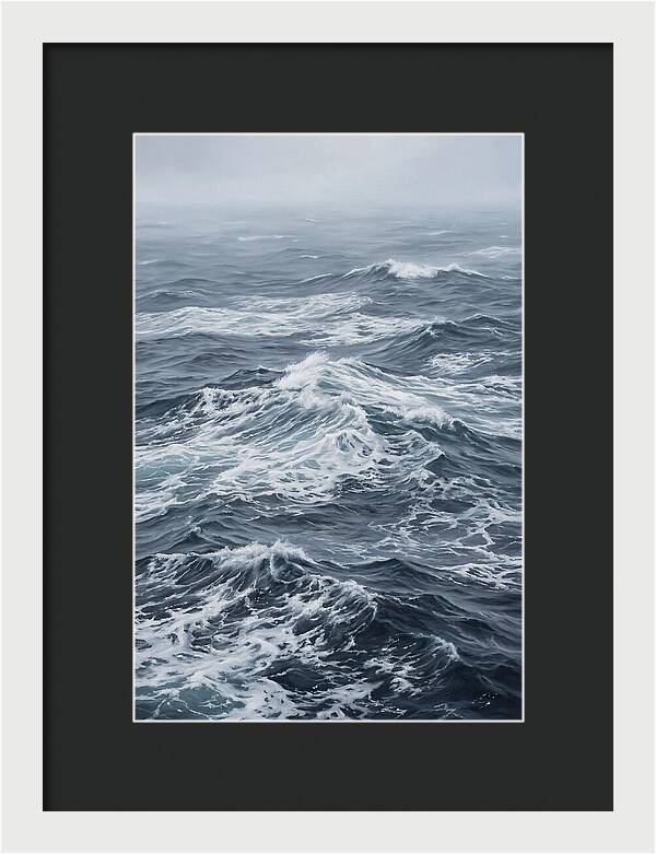 Whitecaps Churning In Offshore Wind