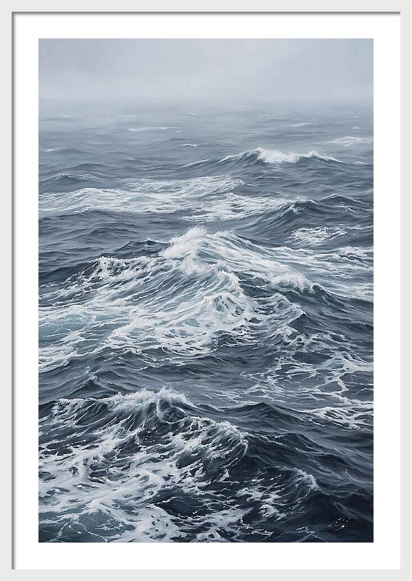 Whitecaps Churning In Offshore Wind