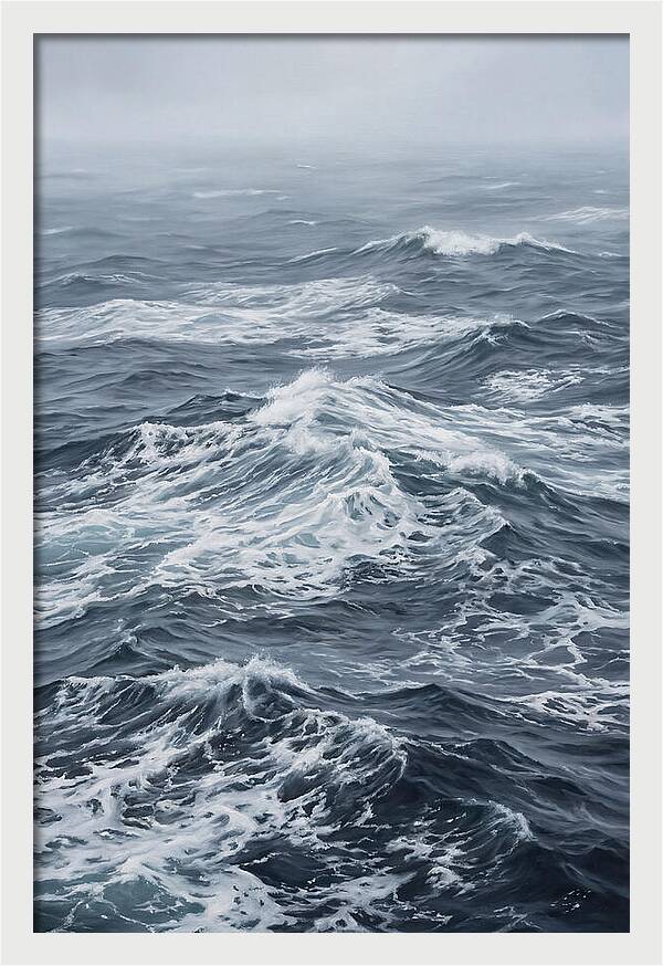 Whitecaps Churning In Offshore Wind
