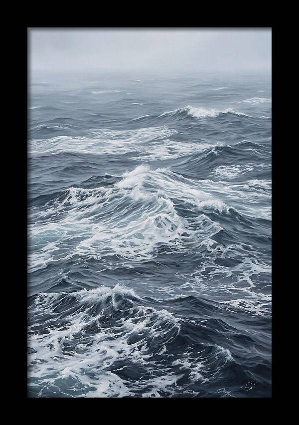 Whitecaps Churning In Offshore Wind