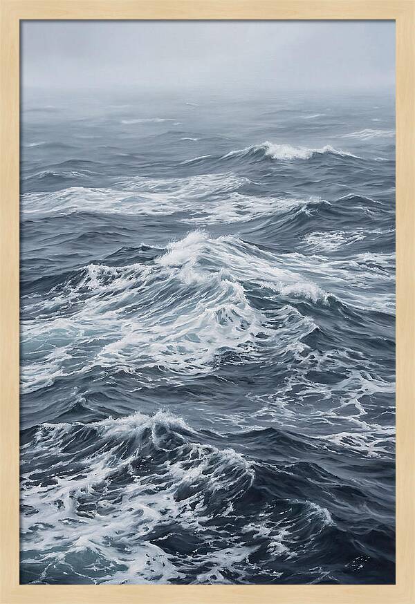 Whitecaps Churning In Offshore Wind