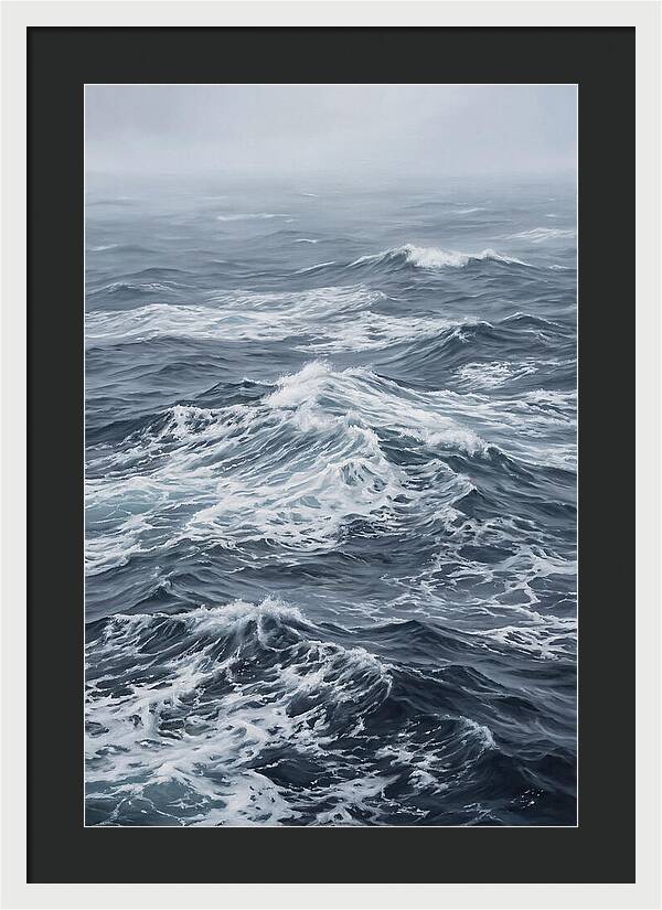 Whitecaps Churning In Offshore Wind