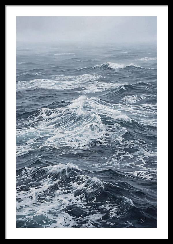 Whitecaps Churning In Offshore Wind