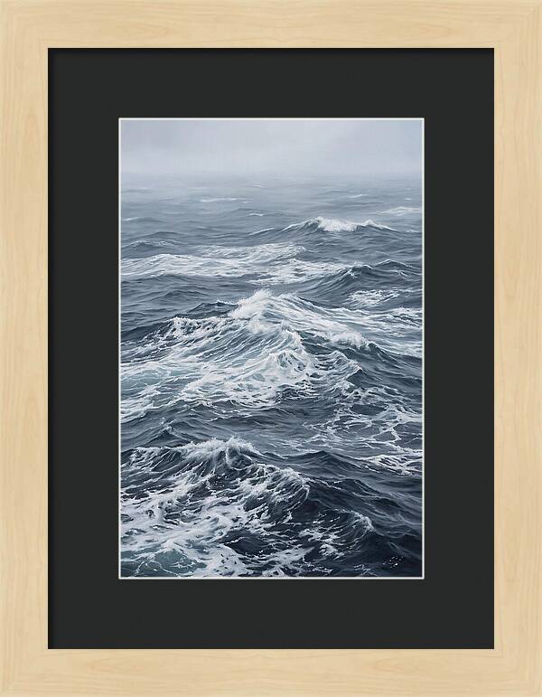 Whitecaps Churning In Offshore Wind