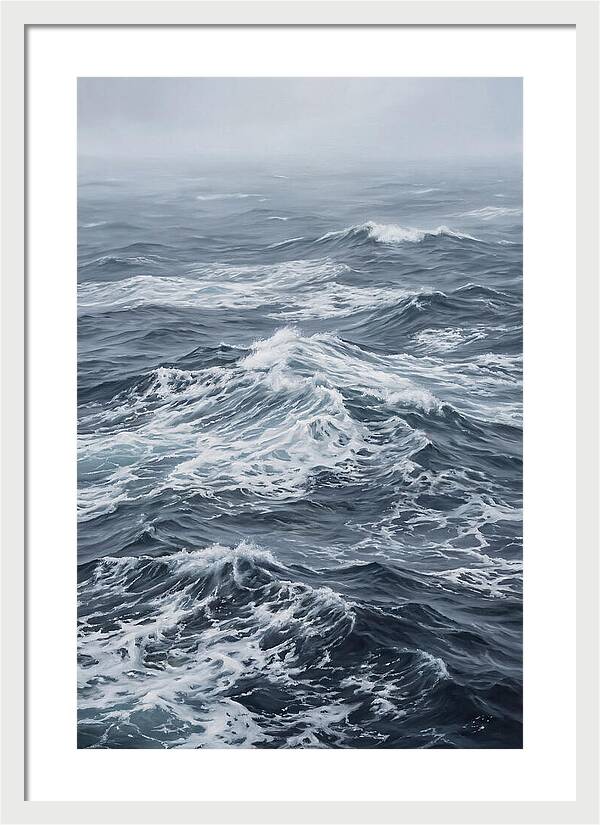 Whitecaps Churning In Offshore Wind
