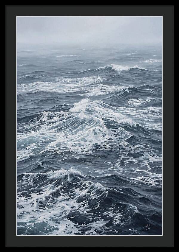 Whitecaps Churning In Offshore Wind