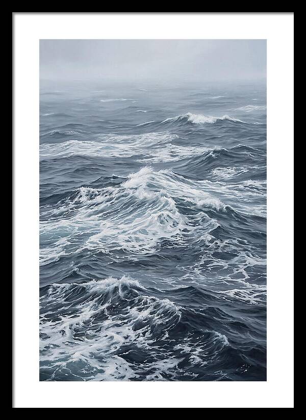 Whitecaps Churning In Offshore Wind