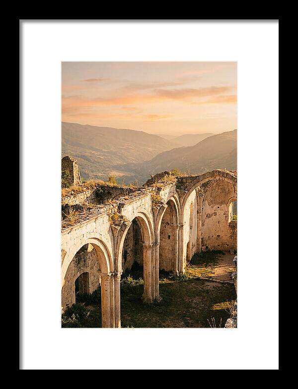 Wicklow Glendalough Ruins At Dusk