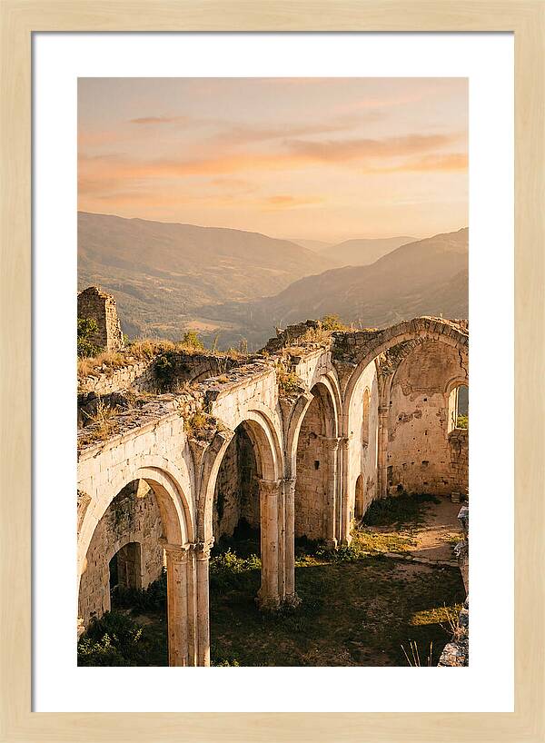 Wicklow Glendalough Ruins At Dusk
