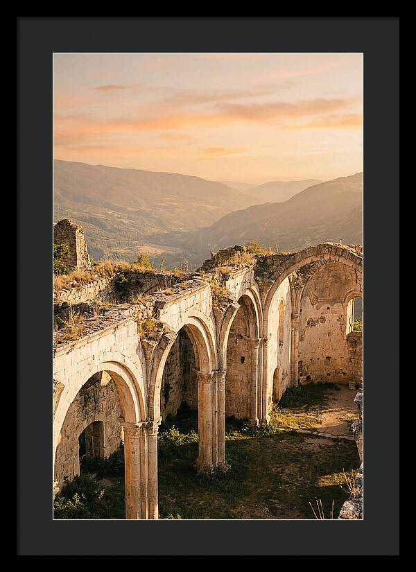 Wicklow Glendalough Ruins At Dusk