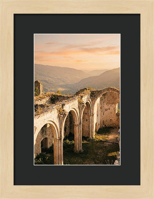 Wicklow Glendalough Ruins At Dusk