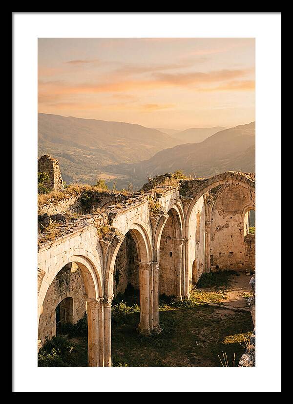 Wicklow Glendalough Ruins At Dusk