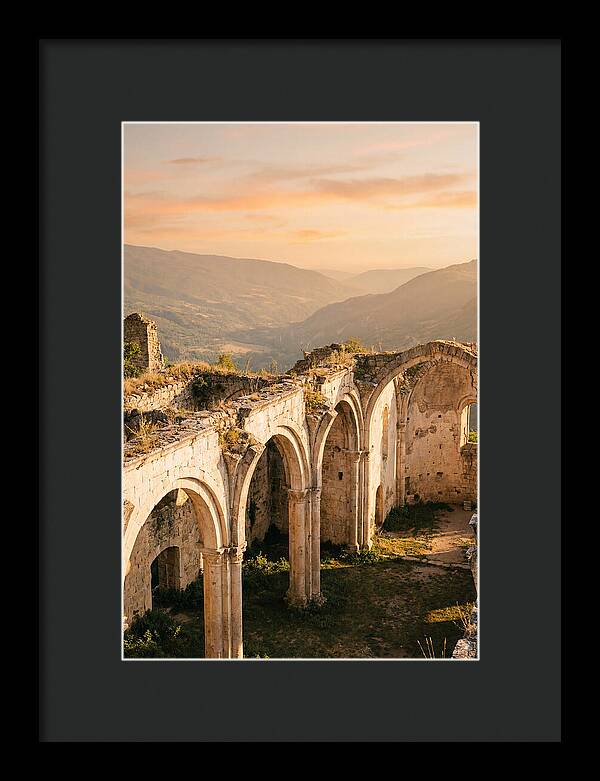 Wicklow Glendalough Ruins At Dusk