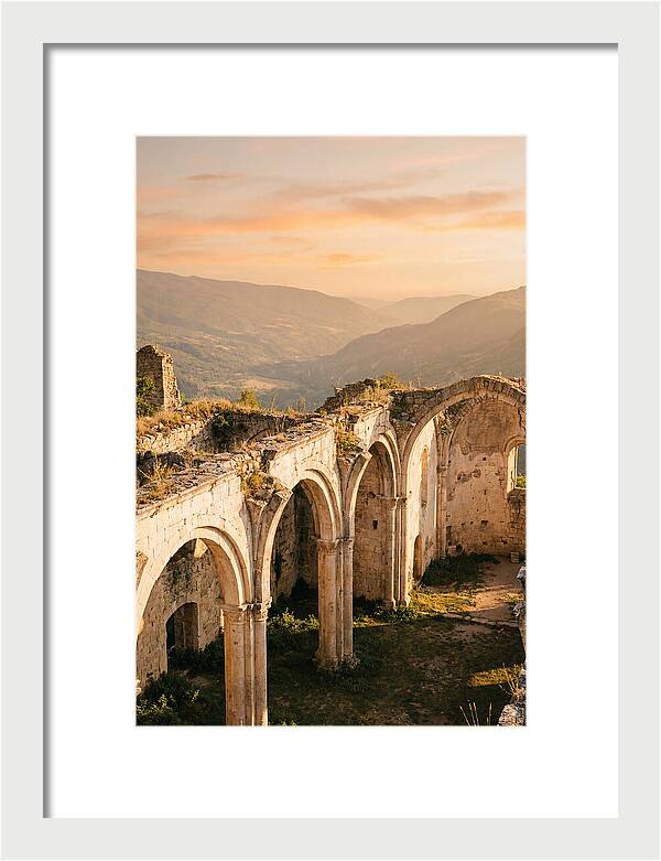 Wicklow Glendalough Ruins At Dusk