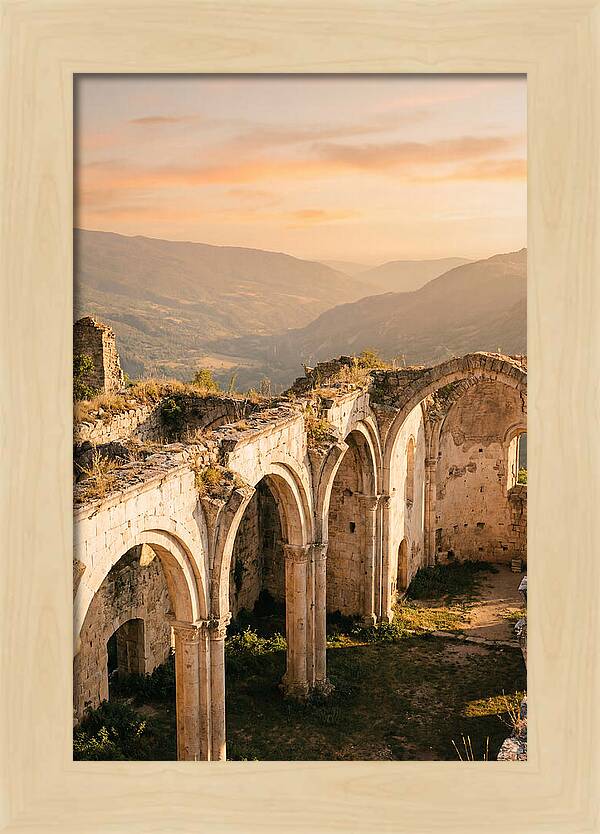 Wicklow Glendalough Ruins At Dusk
