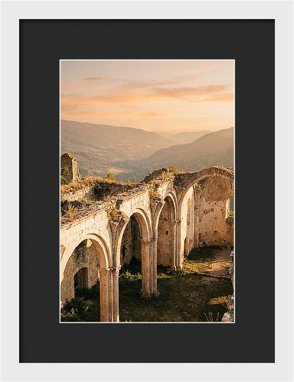 Wicklow Glendalough Ruins At Dusk