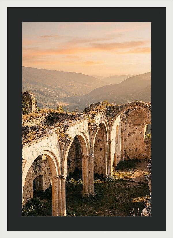 Wicklow Glendalough Ruins At Dusk