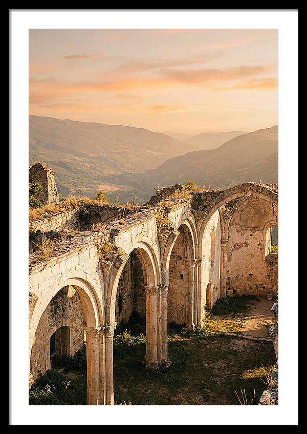 Wicklow Glendalough Ruins At Dusk