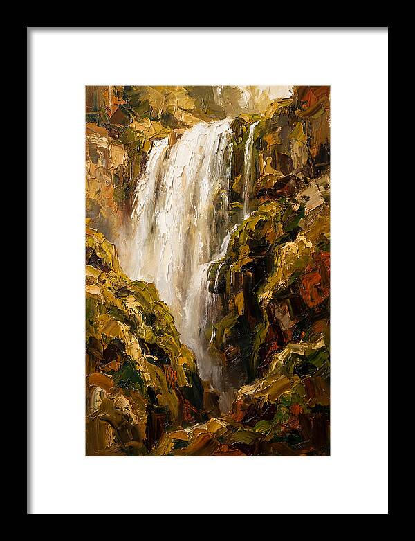 Wide Curtain Waterfall Over Mossy Cliff