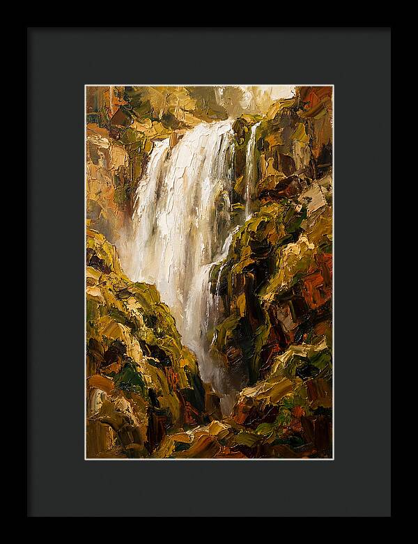 Wide Curtain Waterfall Over Mossy Cliff