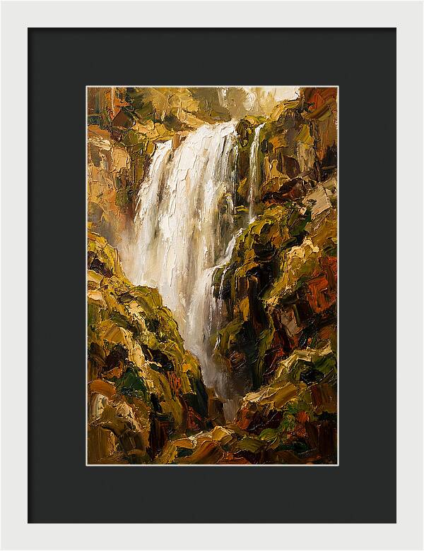 Wide Curtain Waterfall Over Mossy Cliff