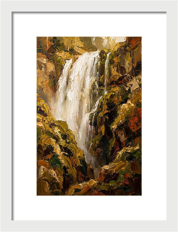 Wide Curtain Waterfall Over Mossy Cliff