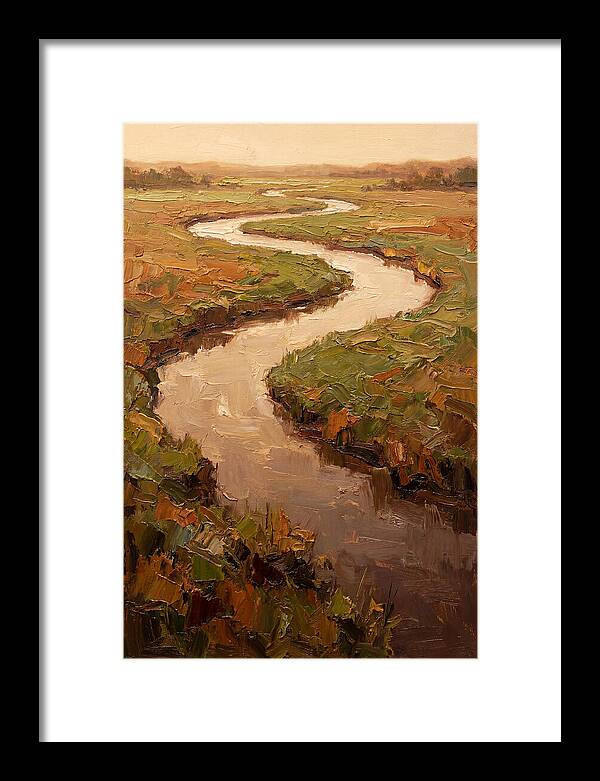 Wide Lazy River Through Green Meadowland