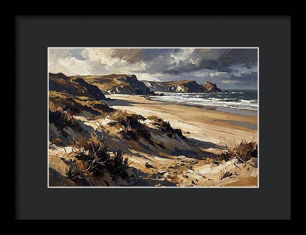 Wide Sandy Beach With Distant Headlands