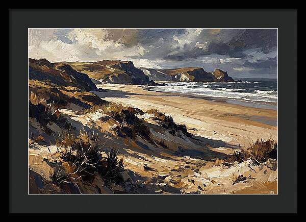 Wide Sandy Beach With Distant Headlands