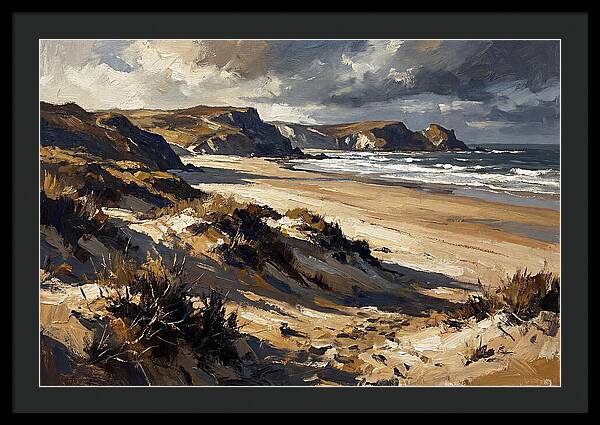 Wide Sandy Beach With Distant Headlands