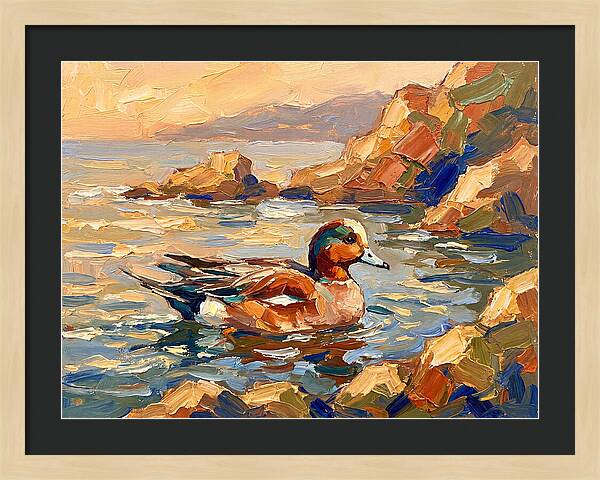 Wigeon In Mediterranean Waters