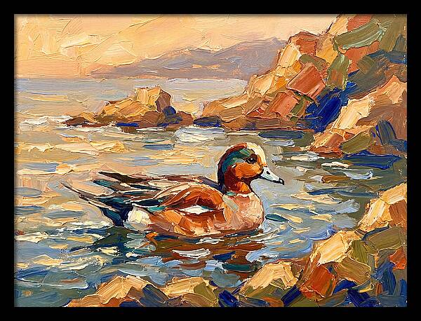 Wigeon In Mediterranean Waters