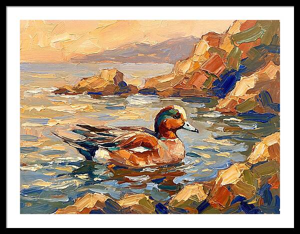 Wigeon In Mediterranean Waters