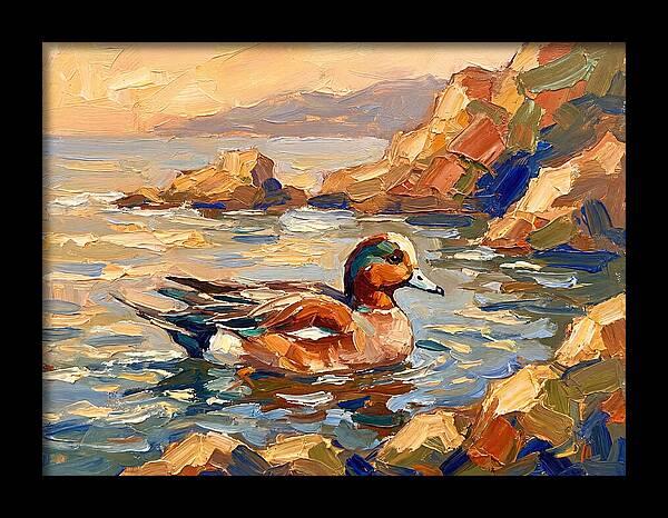 Wigeon In Mediterranean Waters
