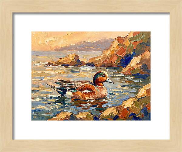 Wigeon In Mediterranean Waters