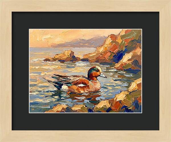 Wigeon In Mediterranean Waters