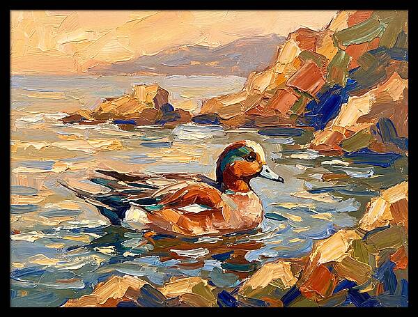 Wigeon In Mediterranean Waters