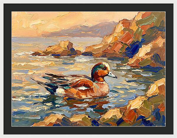 Wigeon In Mediterranean Waters