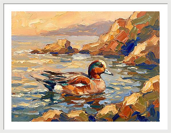 Wigeon In Mediterranean Waters