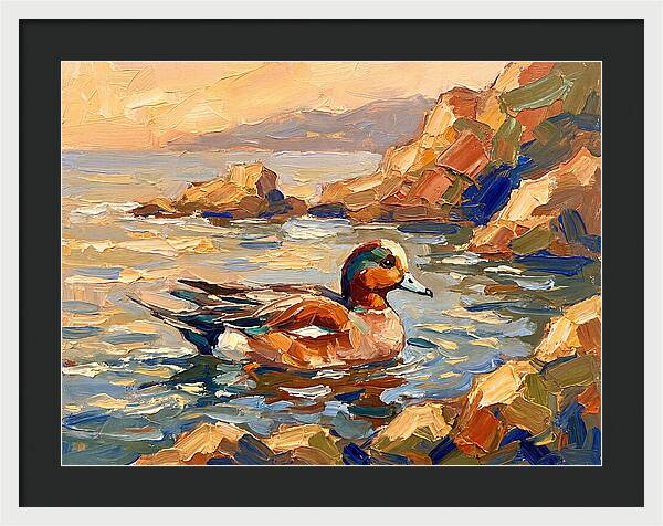 Wigeon In Mediterranean Waters