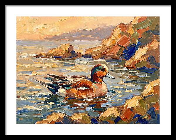 Wigeon In Mediterranean Waters