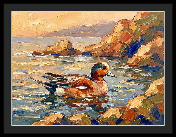 Wigeon In Mediterranean Waters
