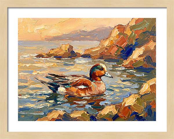 Wigeon In Mediterranean Waters