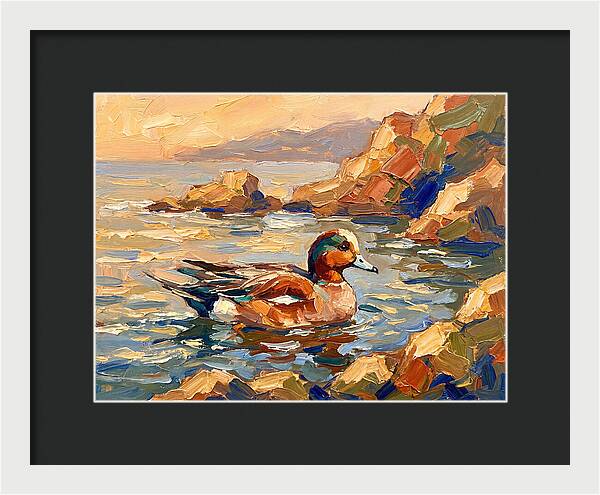 Wigeon In Mediterranean Waters