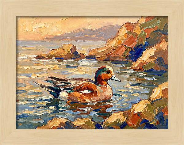 Wigeon In Mediterranean Waters