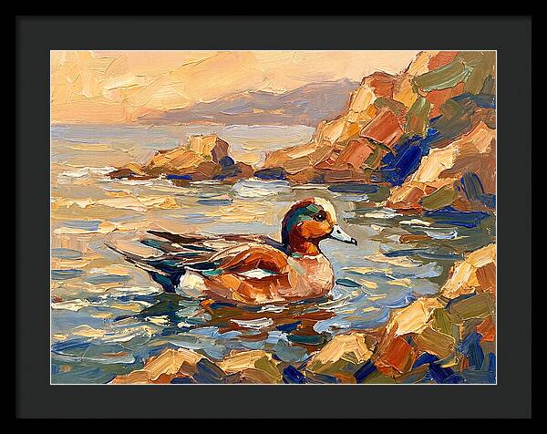 Wigeon In Mediterranean Waters