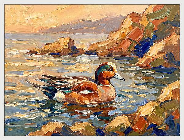Wigeon In Mediterranean Waters
