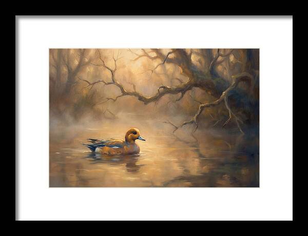 Wigeon In Misty Waters