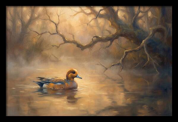 Wigeon In Misty Waters