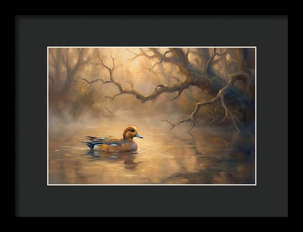 Wigeon In Misty Waters